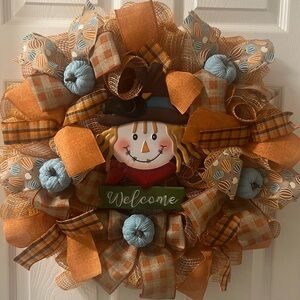 Fall/autumn scarecrow wreath
